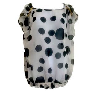 𝅺NWT Oxana Sheer Polka Dot Blouse